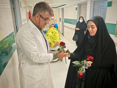 بازدید و تبریک روز پرستار توسط نماینده خیریه باران مهر علوی