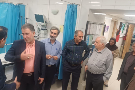 جلسه خیرین بیمارستان با ریاست و بازدید از بخش اورژانس