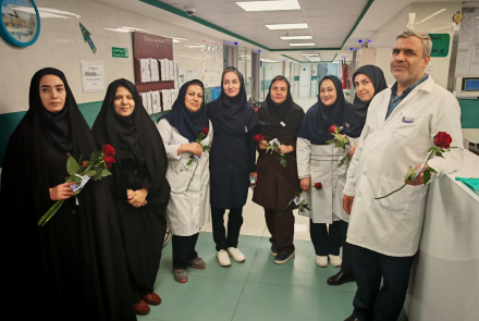 بازدید و تبریک روز پرستار توسط نماینده خیریه باران مهر علوی