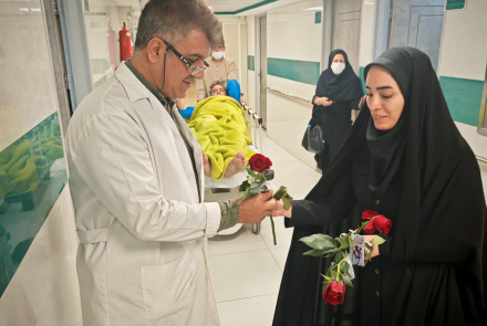 بازدید و تبریک روز پرستار توسط نماینده خیریه باران مهر علوی