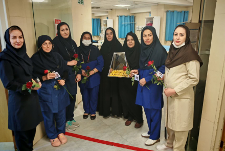 بازدید و تبریک روز پرستار توسط نماینده خیریه باران مهر علوی