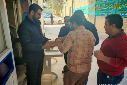 برپایی ایستگاه صلواتی به مناسبت اعیاد شعباینه