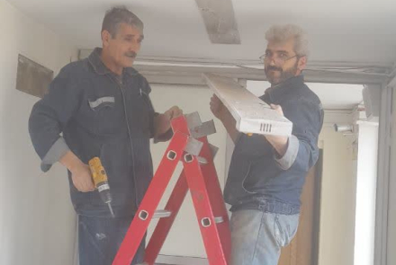 Installing LED lights in the office area
