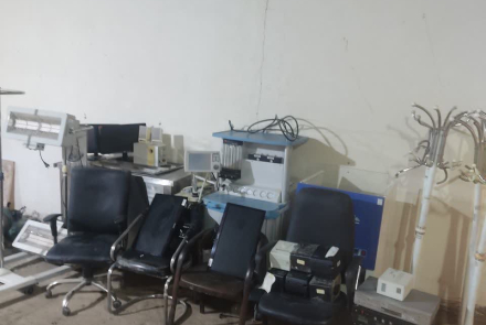 Receiving donated hospital equipment and supplies