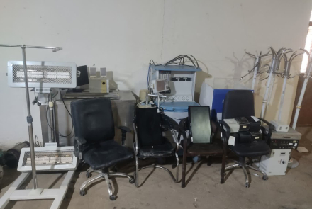 Receiving donated hospital equipment and supplies