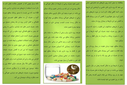 Medication recommendations during Ramadan