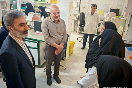 Field visit of the new hospital director to various departments