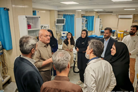 Field visit of the new hospital director to various departments