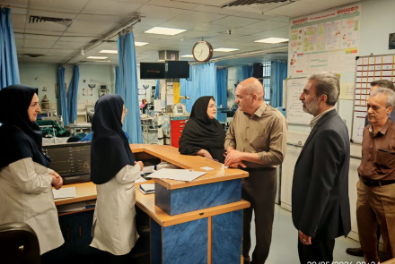 Field visit of the new hospital director to various departments