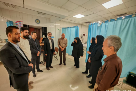 Field visit of the new hospital director to various departments