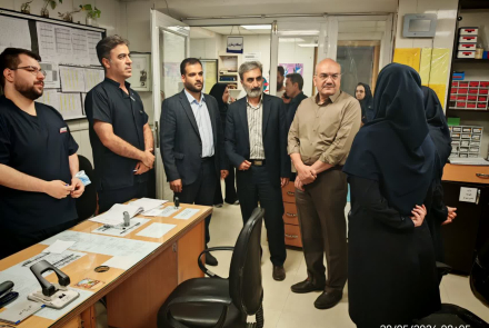 Field visit of the new hospital director to various departments